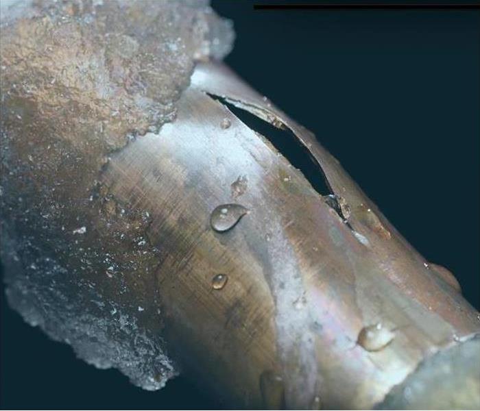 Frozen damage copper pipe